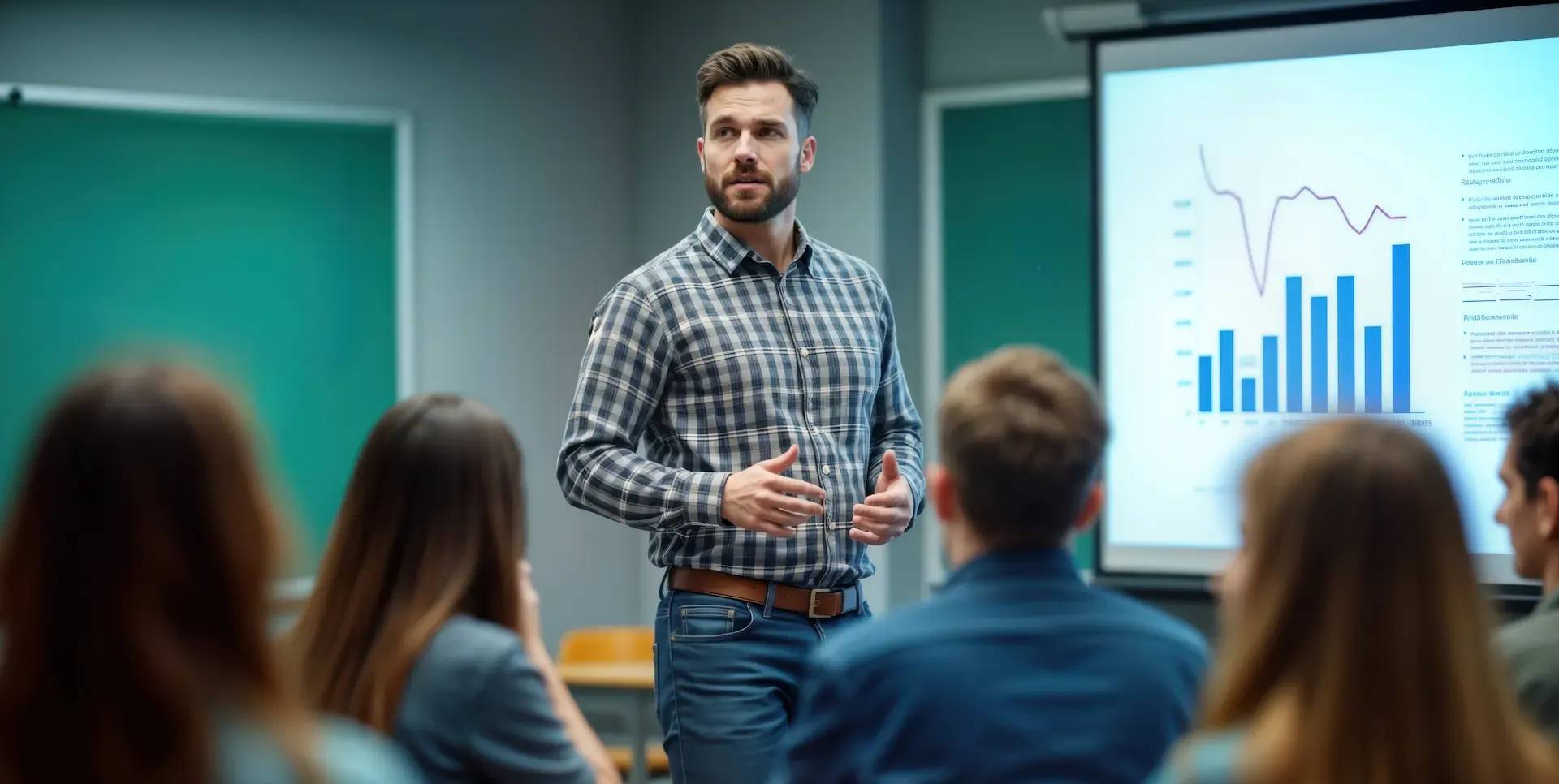 Docente durante corsi di formazione