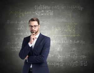 Lavagna con formule matematiche