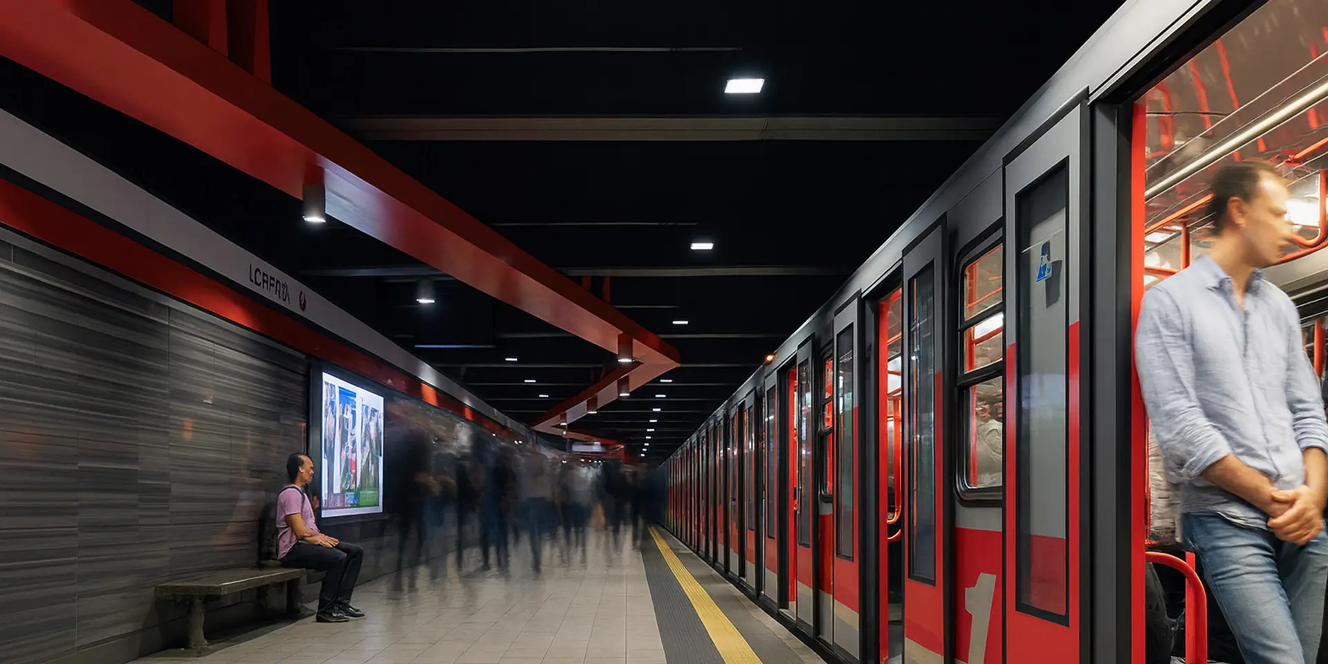 Mezzi pubblici a Milano, fermata metro Linea rossa